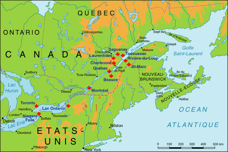 Usa Et Canada Carte